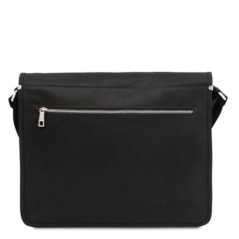 TL Messenger - Two compartments leather shoulder bag - Large size